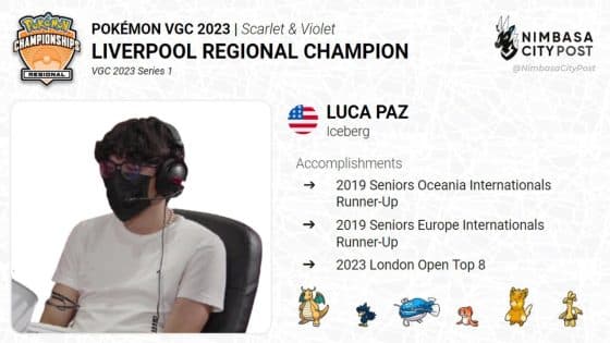 VGC: Luca Paz Wins Liverpool Regional Championship