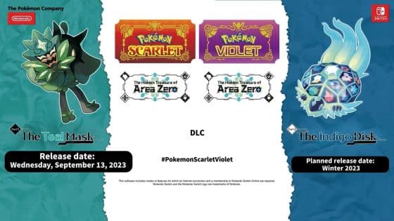 Pokémon Scarlet and Violet DLC: The Teal Mask Release Date